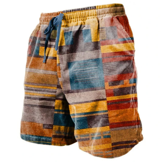 Men's Vintage Beach Shorts Classic Compass 3D Printed Street Hip Hop Men Women Short Pants Breathable Daily Holiday Ice Shorts