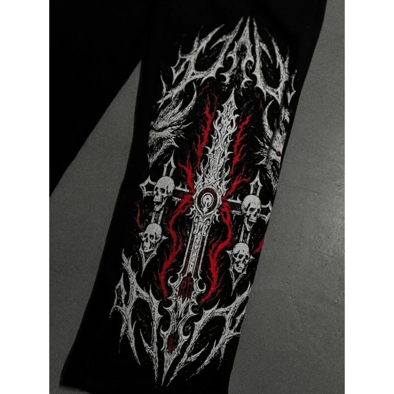 Fashionable Printed Sports Pants, Street Pants, Hip-hop Casual Wear, Bloodhound Pant