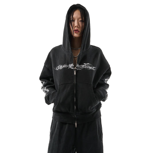 "TRIBAMETAL" ZIP UP