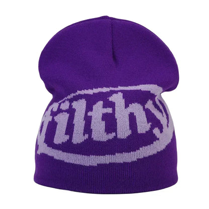 Y2K Letter Knitted Winter Autumn Beanie Cap Men Women Kanye Beanies Gorras Hombre Top Warm Skiing Hat Ear Hats Hip Hop Skullcap