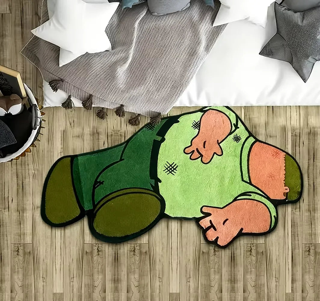 VIKAMA Cartoon Character Rug - Soft And Slip-Resistant Home Decorative Carpet Bedside Rug For Bedroom And Floor Mat For Bathroom