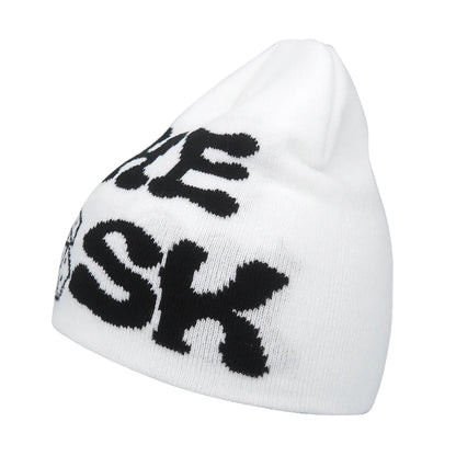 Y2K Letter Knitted Winter Autumn Beanie Cap Men Women Kanye Beanies Gorras Hombre Top Warm Skiing Hat Ear Hats Hip Hop Skullcap