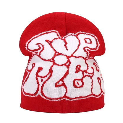 Y2K Letter Knitted Winter Autumn Beanie Cap Men Women Kanye Beanies Gorras Hombre Top Warm Skiing Hat Ear Hats Hip Hop Skullcap