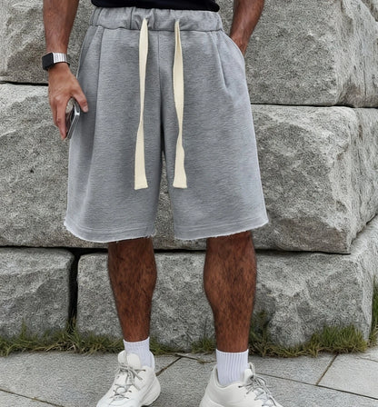 Men's Summer Casual Sports Shorts - Relaxed street style, elastic waistband for skateboarding, urban fashion couple shorts