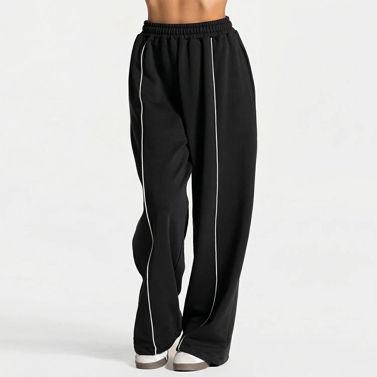 Women's Jogger Straight Trousers Trendy Sports Pants Running Yoga Pants Casual Pockets Lady Loose Low Waist Wide Leg Pant Mujer