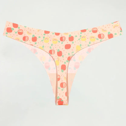 Ultra-thin Seamless Underwear Women's Panties Sexy Graphic Print Thongs Female Low-Waist Stretch G Strings Comfort Lingerie New
