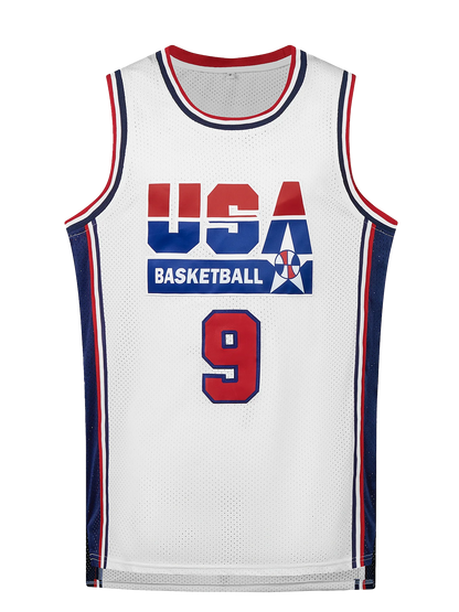 Men's Embroidered #9 Basketball Jersey Breathable Sportswear Sleeveless Training Uniform Team Vest New Design Tops