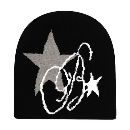 Y2K Letter Knitted Winter Autumn Beanie Cap Men Women Kanye Beanies Gorras Hombre Top Warm Skiing Hat Ear Hats Hip Hop Skullcap
