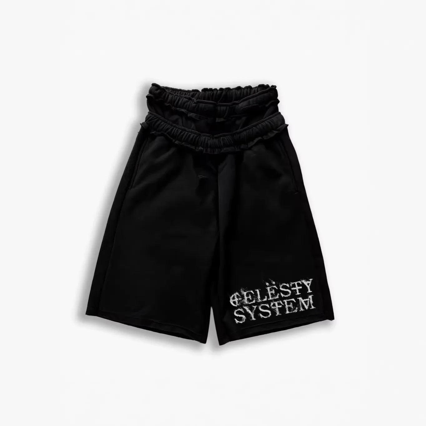 Street loose shorts, same style West Coast double waist fashionable striped shorts