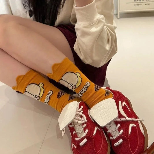 Cartoon Garfiel D Socks Women'S Mid-Calf Socks Autumn And Winter Long Socks Piles Of Socks Autumn And Winter Socks Girl Gift