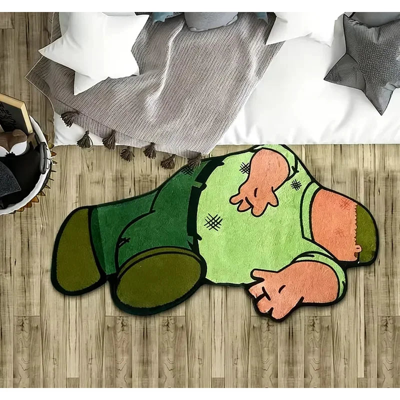 VIKAMA Cartoon Character Rug - Soft And Slip-Resistant Home Decorative Carpet Bedside Rug For Bedroom And Floor Mat For Bathroom