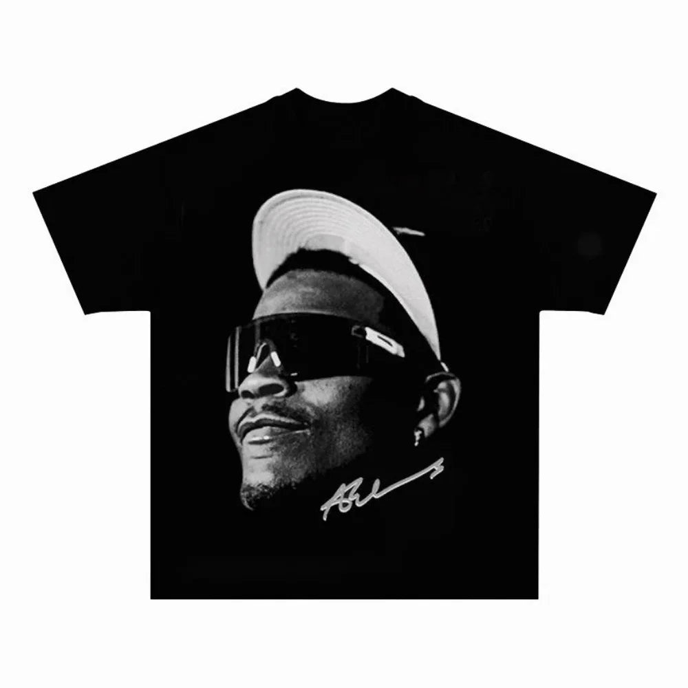 Summer New Vintage Fashion Men's and Women's Streetwear American Anthony Edward Vintage Graphic TEE Graphic T-Shirt