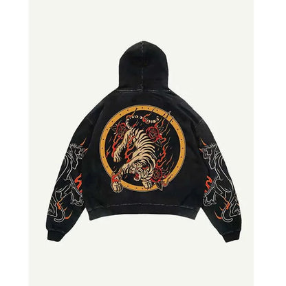 Oversize 3D Graphic Hoodie Streetwear Polyester Unisex S-6XL Black Trendy Y2K Fashion HipHop Clothing Plus Size