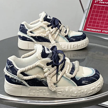 New arrival designer street sneaker men's fashion sports shoes man graffiti personality sneaker fancy skateboard hip hop shoes