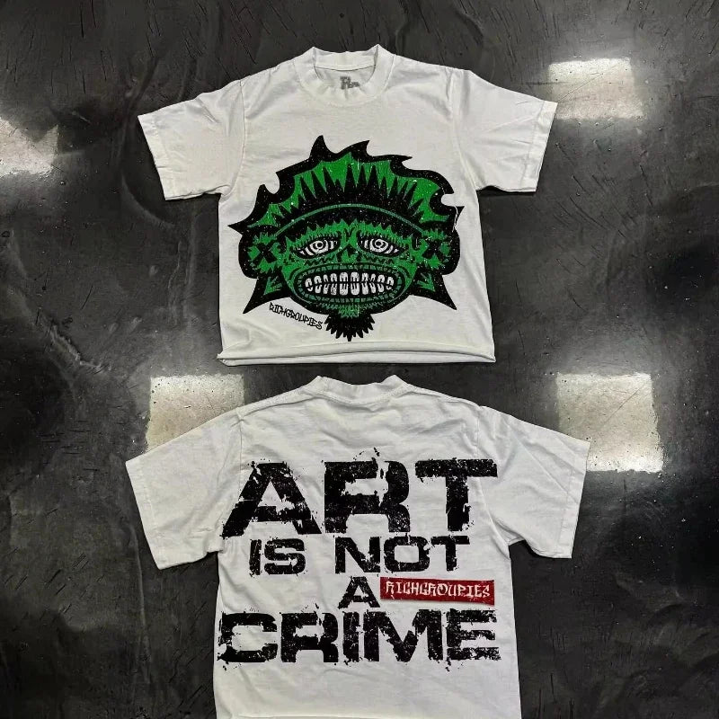Hip Hop Print Graphic T Shirts Men Women Clothing Street Harajuku Vintage Short Sleeve T-shirt Casual T Shirts Y2k Tee Tops