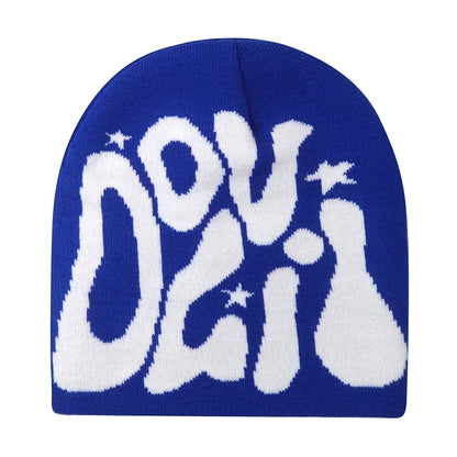 Y2K Letter Knitted Winter Autumn Beanie Cap Men Women Kanye Beanies Gorras Hombre Top Warm Skiing Hat Ear Hats Hip Hop Skullcap