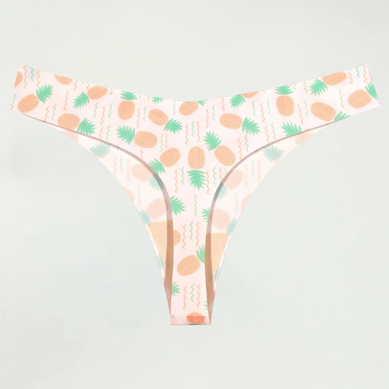 Ultra-thin Seamless Underwear Women's Panties Sexy Graphic Print Thongs Female Low-Waist Stretch G Strings Comfort Lingerie New