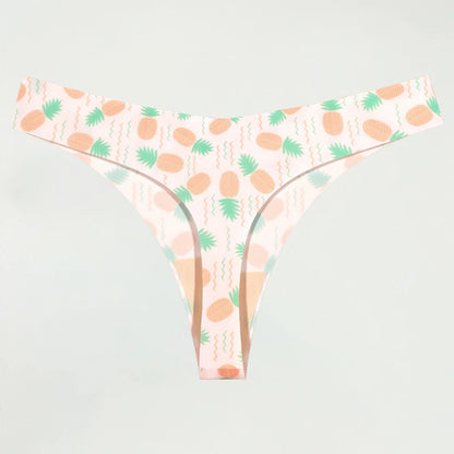 Ultra-thin Seamless Underwear Women's Panties Sexy Graphic Print Thongs Female Low-Waist Stretch G Strings Comfort Lingerie New