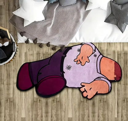 VIKAMA Cartoon Character Rug - Soft And Slip-Resistant Home Decorative Carpet Bedside Rug For Bedroom And Floor Mat For Bathroom