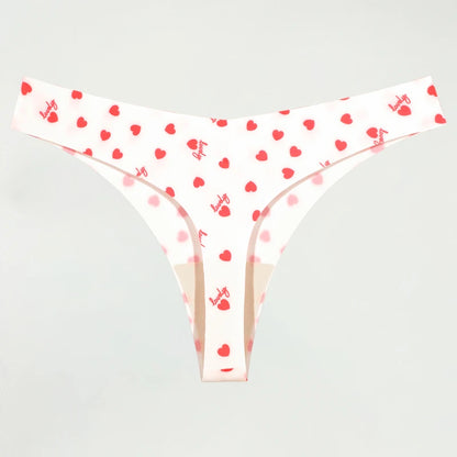 Ultra-thin Seamless Underwear Women's Panties Sexy Graphic Print Thongs Female Low-Waist Stretch G Strings Comfort Lingerie New