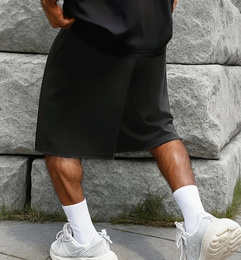 Men's Summer Casual Sports Shorts - Relaxed street style, elastic waistband for skateboarding, urban fashion couple shorts