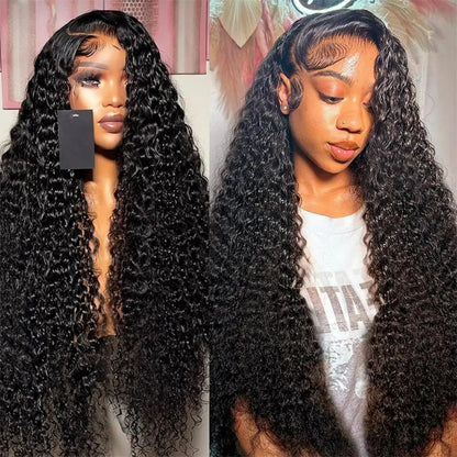 Curly Human Hair Wigs For Women Water Wave Lace Front Wig 13x4 13x6 Lace Frontal Deep Wave Wig Glueless Human Hair Hd Lace Wigs