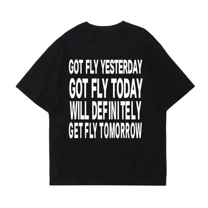 Men Y2K Cotton T-shirt Hiphop Harajuku Letter Print Retro Top Grunge Goth Streetwear Tee Punk Oversized Short Sleeve T-shirt EMO