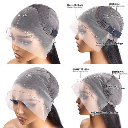 Curly Human Hair Wigs For Women Water Wave Lace Front Wig 13x4 13x6 Lace Frontal Deep Wave Wig Glueless Human Hair Hd Lace Wigs