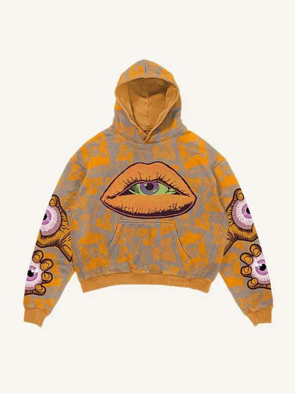 Oversize 3D Graphic Hoodie Streetwear Polyester Unisex S-6XL Black Trendy Y2K Fashion HipHop Clothing Plus Size