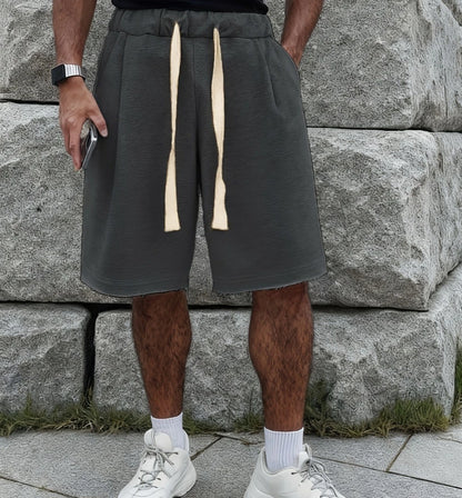 Men's Summer Casual Sports Shorts - Relaxed street style, elastic waistband for skateboarding, urban fashion couple shorts