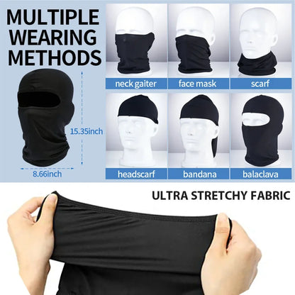 Ski Mask for Men Full Face Mask Balaclava Black Ski Masks Covering Neck Gaiter Protective Head Cover for Motorcycles Mask