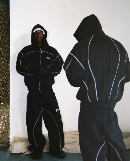 New Y2K Letter Print Tracksuit Men Women Eura-American Fashion Streetwear Casual Sportswear 2 Piece Set