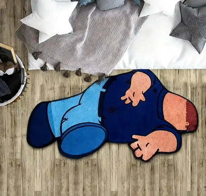 VIKAMA Cartoon Character Rug - Soft And Slip-Resistant Home Decorative Carpet Bedside Rug For Bedroom And Floor Mat For Bathroom