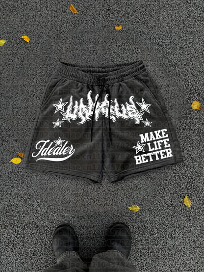 New Summer Fashion Shorts Street Style Hip-hop Shorts Outdoor Casual Men Shorts Quick Drying letter Printed Short Pants