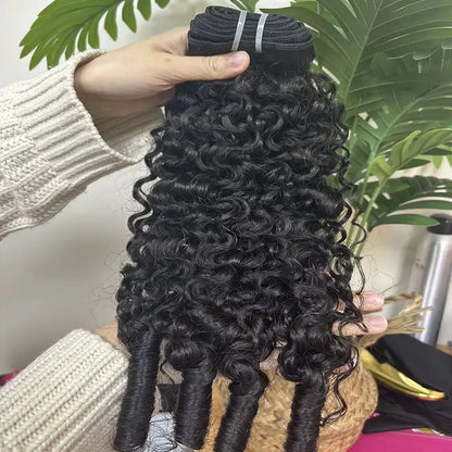Burmese Curly Human Hair Bundles Human Hair Quality Deep Wave Raw Hair Weave Bundles Double Drawn Vietnamese Hair Extension