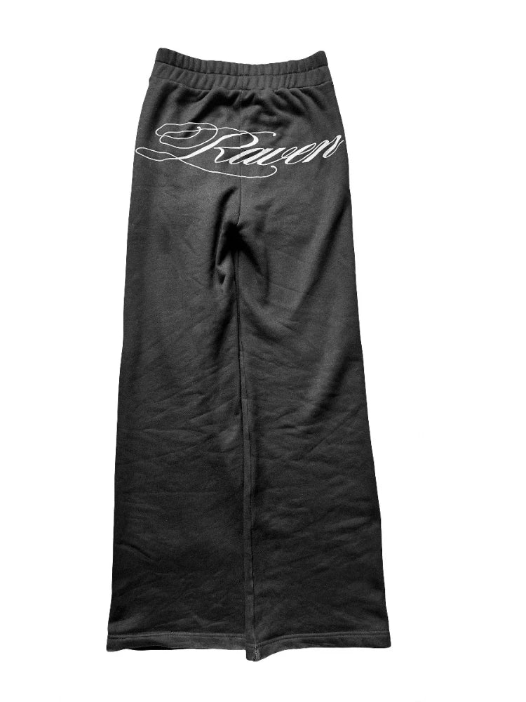 Y2k European and American street hip-hop kpop street dance casual sweatpants elastic pants dark printed street trend pants emo