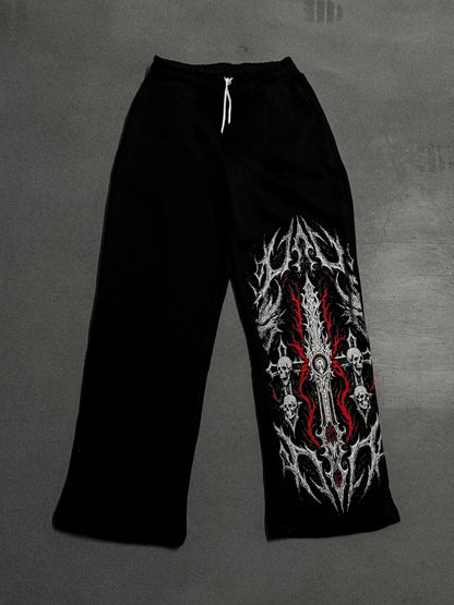 Fashionable Printed Sports Pants, Street Pants, Hip-hop Casual Wear, Bloodhound Pant