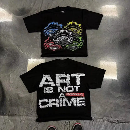 Hip Hop Print Graphic T Shirts Men Women Clothing Street Harajuku Vintage Short Sleeve T-shirt Casual T Shirts Y2k Tee Tops