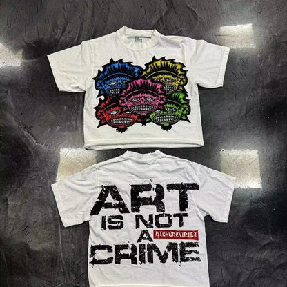 Hip Hop Print Graphic T Shirts Men Women Clothing Street Harajuku Vintage Short Sleeve T-shirt Casual T Shirts Y2k Tee Tops