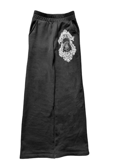 Y2k European and American street hip-hop kpop street dance casual sweatpants elastic pants dark printed street trend pants emo