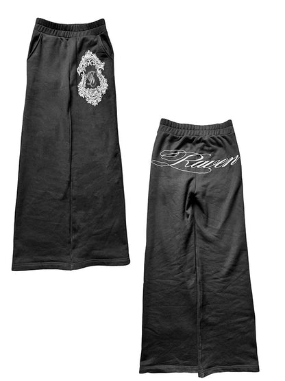 Y2k European and American street hip-hop kpop street dance casual sweatpants elastic pants dark printed street trend pants emo