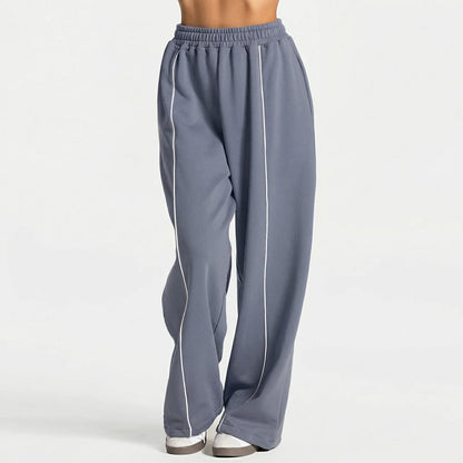 Women's Jogger Straight Trousers Trendy Sports Pants Running Yoga Pants Casual Pockets Lady Loose Low Waist Wide Leg Pant Mujer
