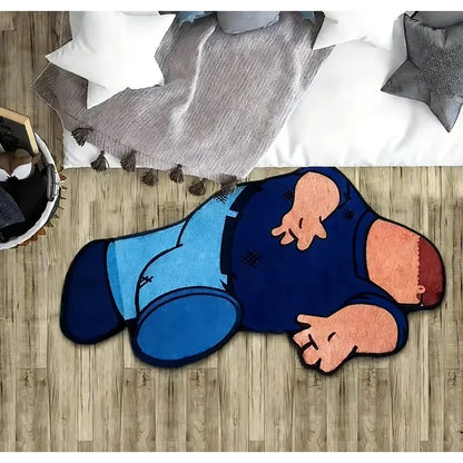 VIKAMA Cartoon Character Rug - Soft And Slip-Resistant Home Decorative Carpet Bedside Rug For Bedroom And Floor Mat For Bathroom
