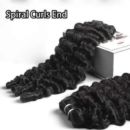 Burmese Curly Human Hair Bundles Human Hair Quality Deep Wave Raw Hair Weave Bundles Double Drawn Vietnamese Hair Extension