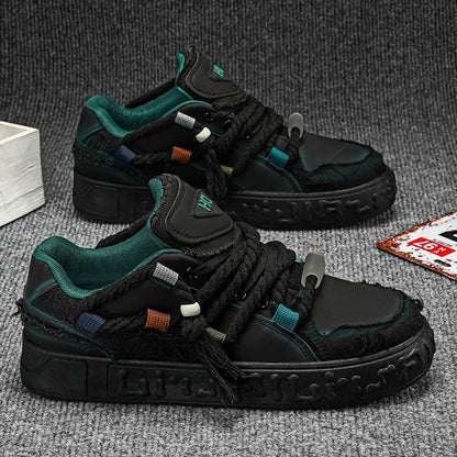 New arrival designer street sneaker men's fashion sports shoes man graffiti personality sneaker fancy skateboard hip hop shoes