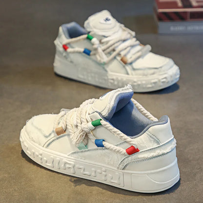 New arrival designer street sneaker men's fashion sports shoes man graffiti personality sneaker fancy skateboard hip hop shoes
