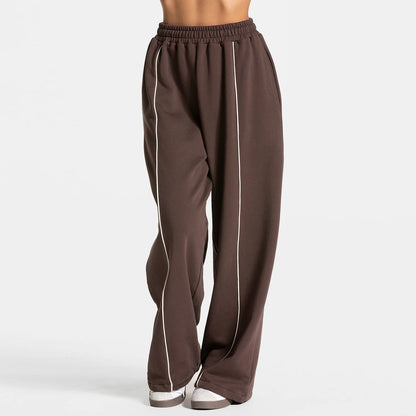 Women's Jogger Straight Trousers Trendy Sports Pants Running Yoga Pants Casual Pockets Lady Loose Low Waist Wide Leg Pant Mujer