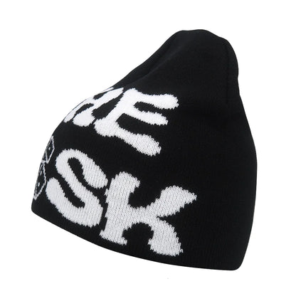 Y2K Letter Knitted Winter Autumn Beanie Cap Men Women Kanye Beanies Gorras Hombre Top Warm Skiing Hat Ear Hats Hip Hop Skullcap