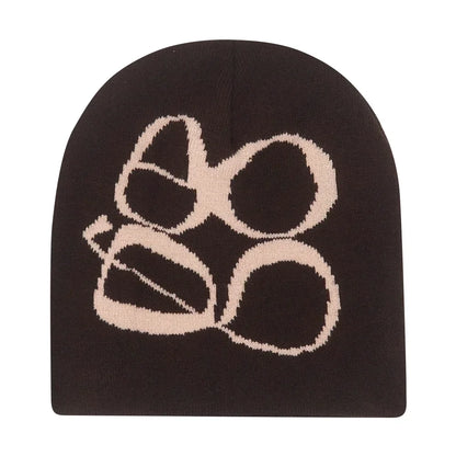 Y2K Letter Knitted Winter Autumn Beanie Cap Men Women Kanye Beanies Gorras Hombre Top Warm Skiing Hat Ear Hats Hip Hop Skullcap