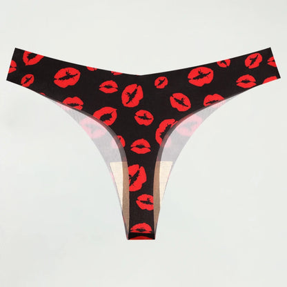 Ultra-thin Seamless Underwear Women's Panties Sexy Graphic Print Thongs Female Low-Waist Stretch G Strings Comfort Lingerie New